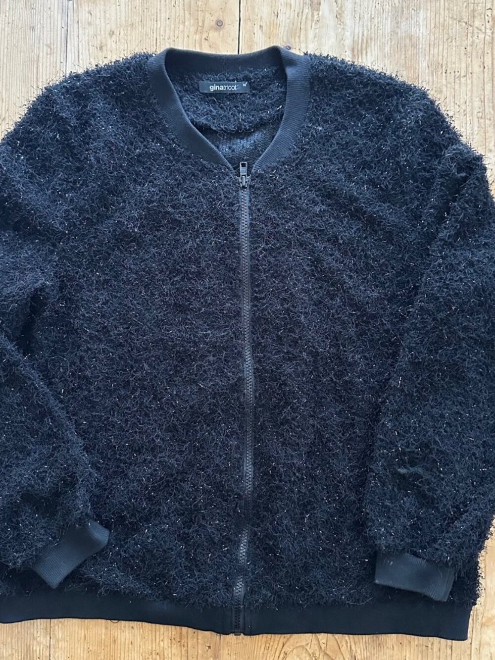 Ginatricot Black Zip Jacket Size XL